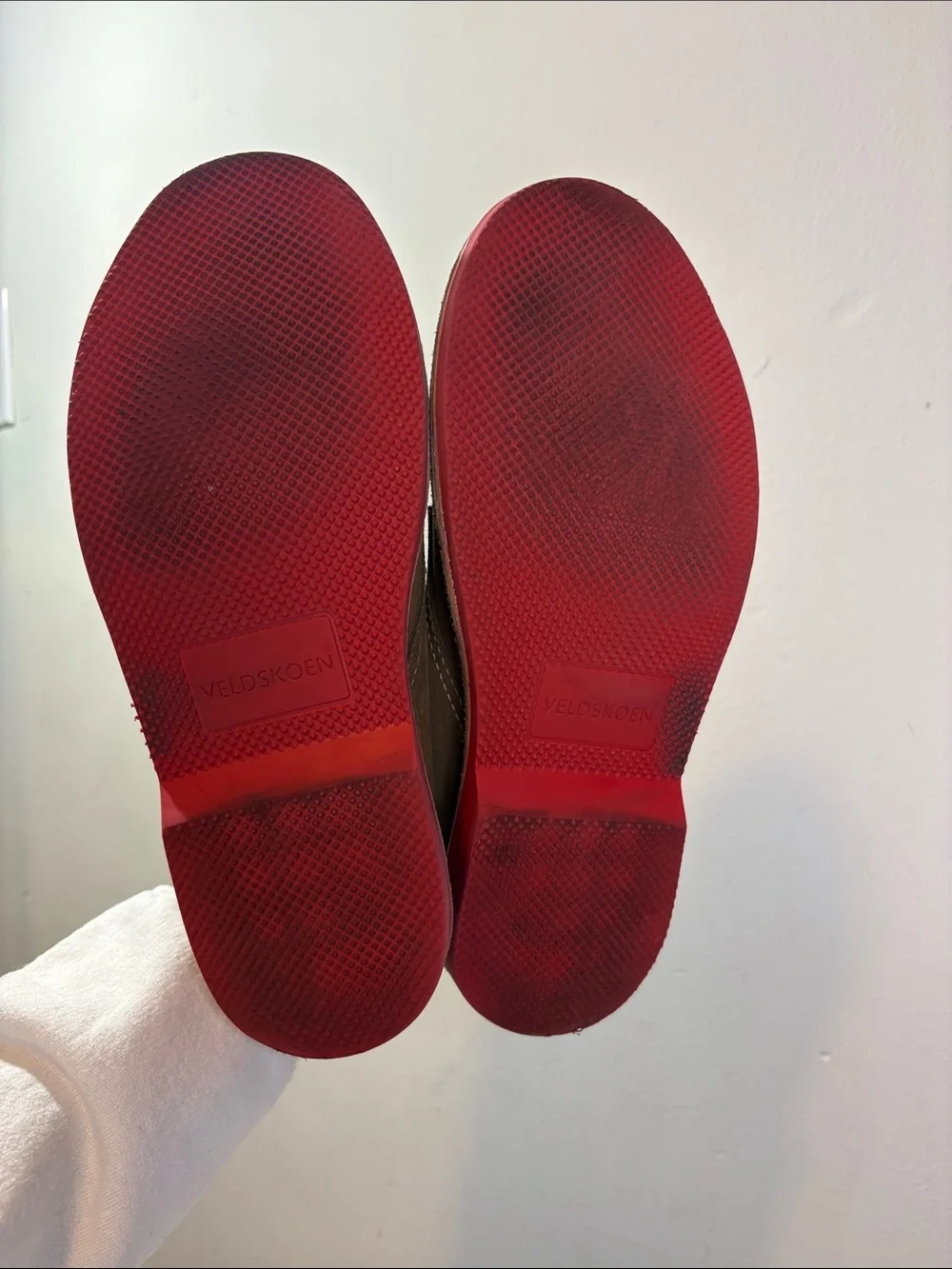 Veldskoen Heritage Pinotage Red Sole Red Laces Suede Leather Chukka Boot US 8